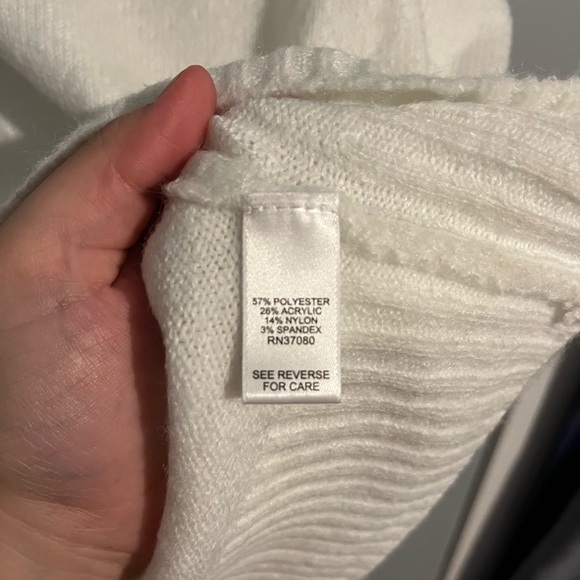 Cato white off the should sweater size XL bridal NWOT casual - Picture 5 of 5